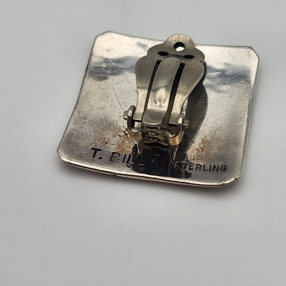 Vintage T. Billy Navajo Sterling Silver Kokopelli Clip - Image 6