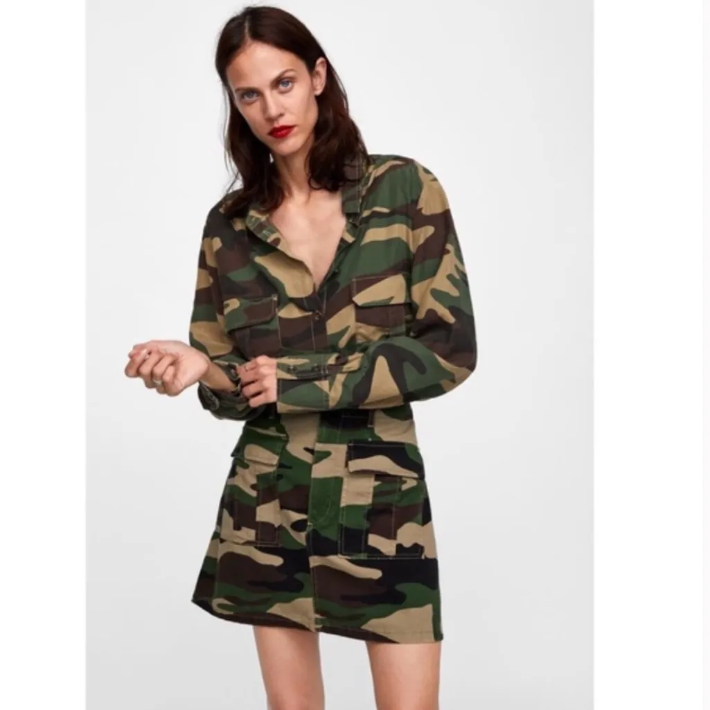 NWT Zara cargo mini skirt camouflage Large - Image 3