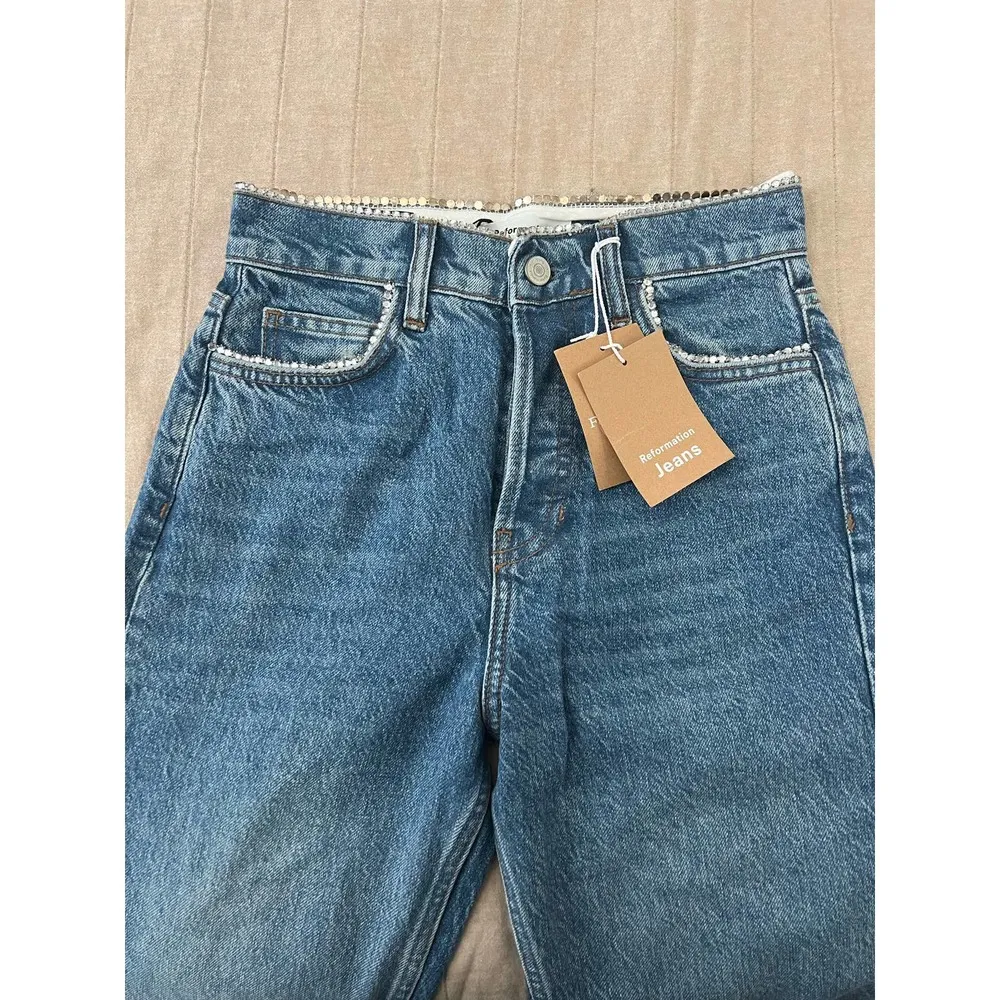 Stardust Straight Leg High Rise Jeans Medium wash - Image 5