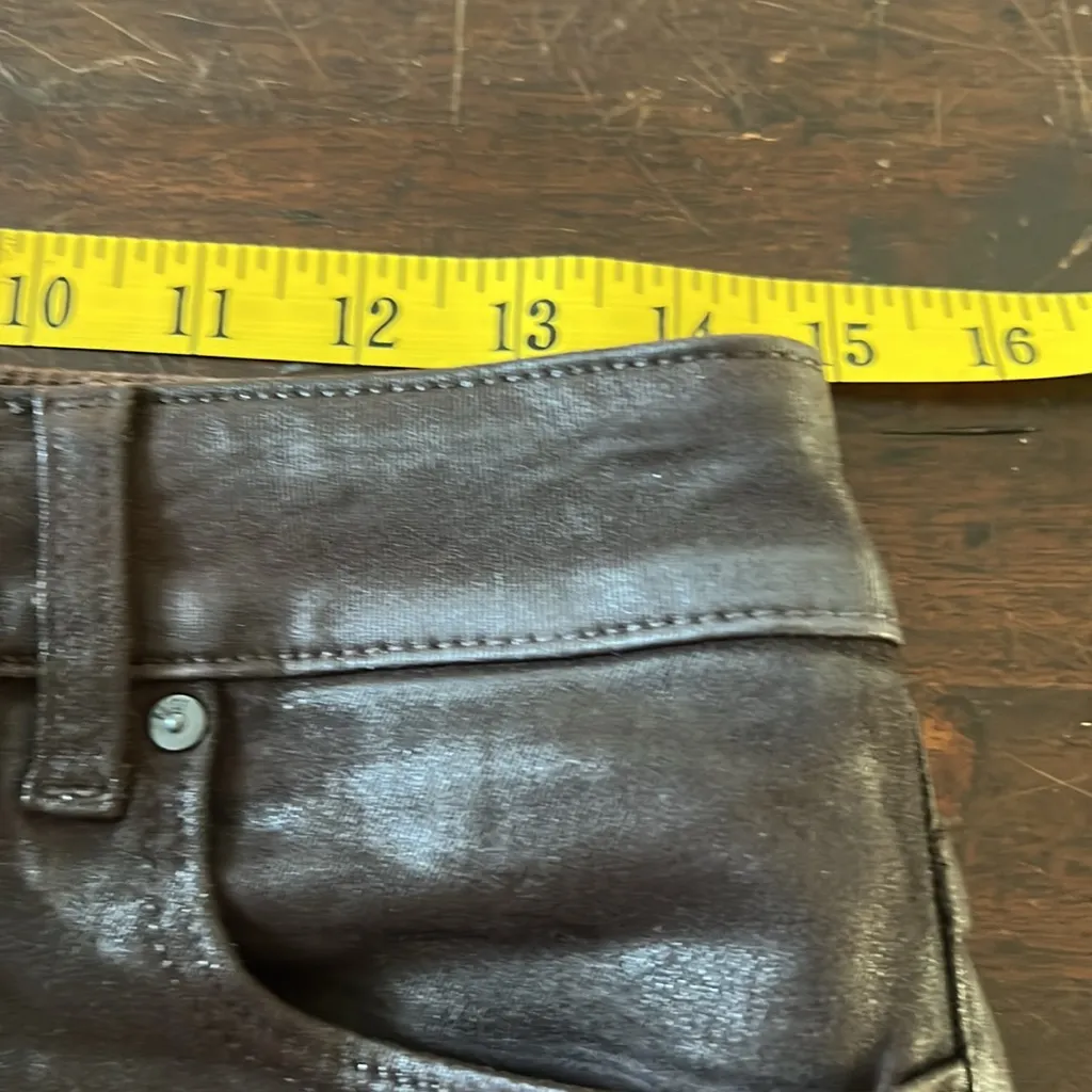 PAIGE coated high-rise wide-leg jeans Faux leather like - Image 12