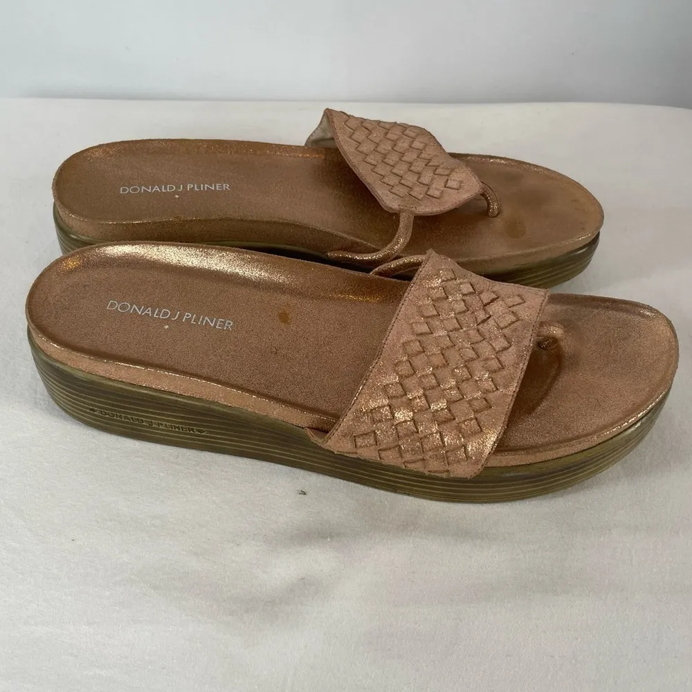 Donald‎ J Pliner Fifi Slip On Cork Sandal in Rose Gold Size 11 Pink - Image 2