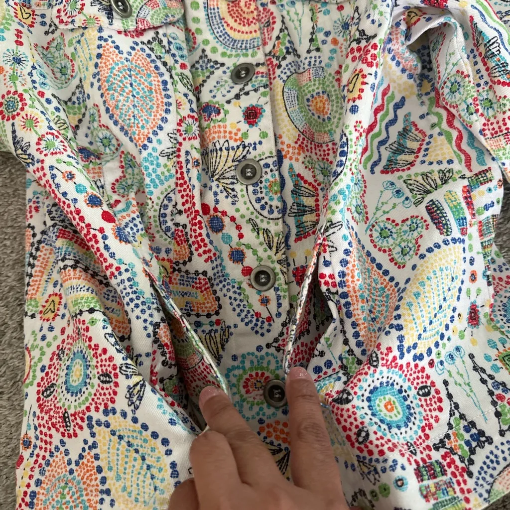Ruby Rd. Multicolor Button Down Jacket Size 10P - Image 10