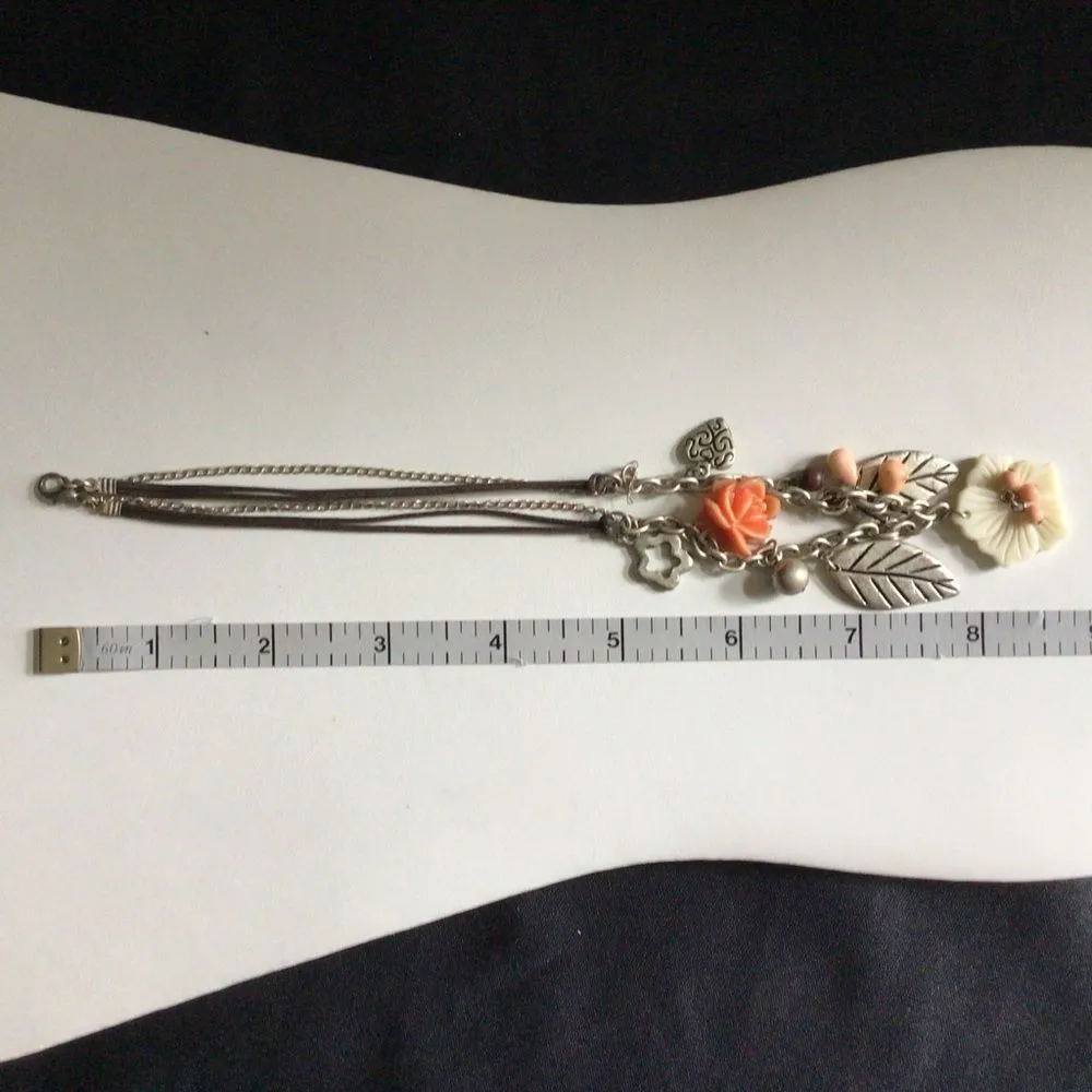 Vintage Silver Orange Charm Necklace - Image 5