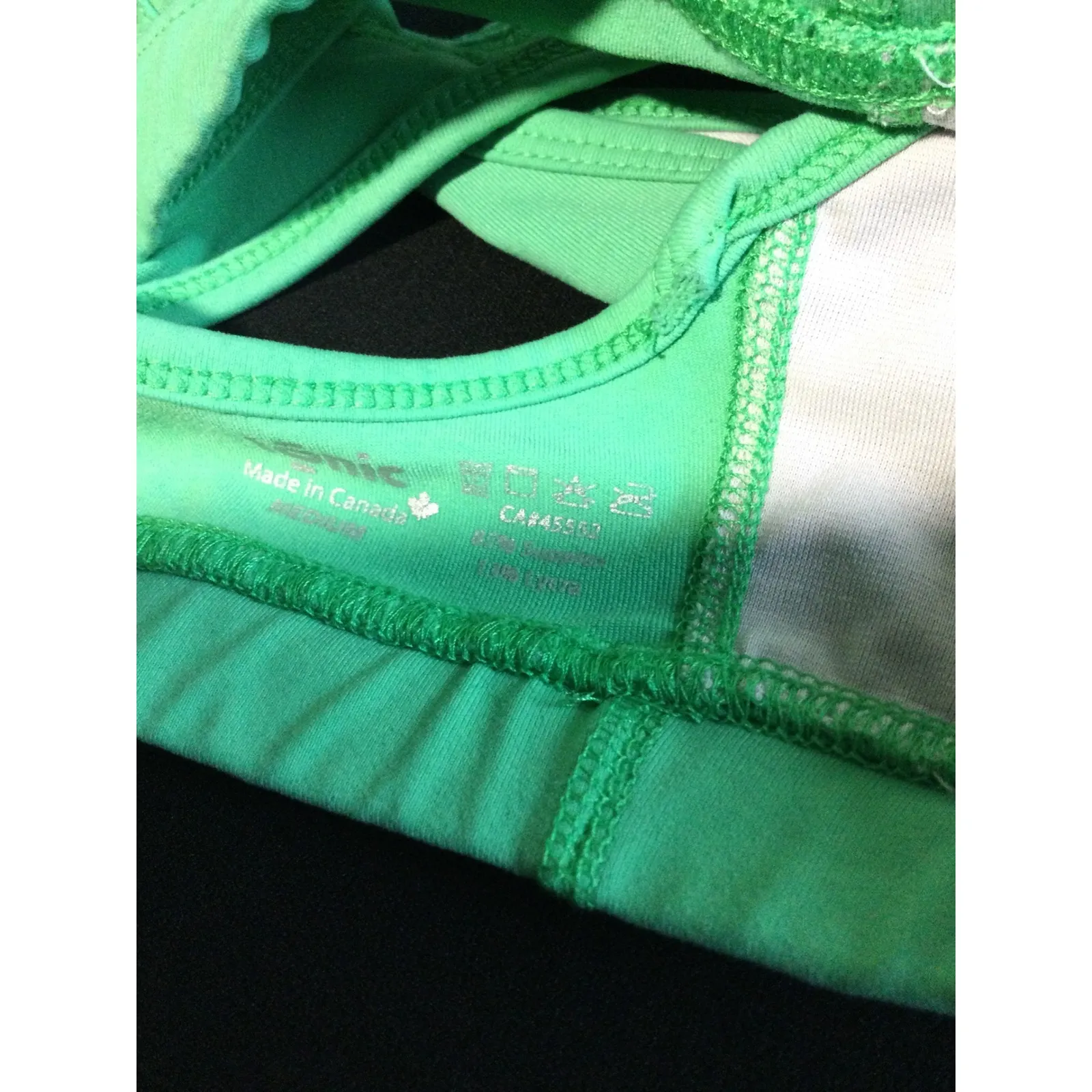 Tonic Lime Green Racerback Sports Bra Workout Gym Activewear Medium Impact Size XS - Image 4