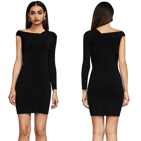 BCBGMAXAZRIA Tenna Round Neck Long Sleeve Dress - Image 2
