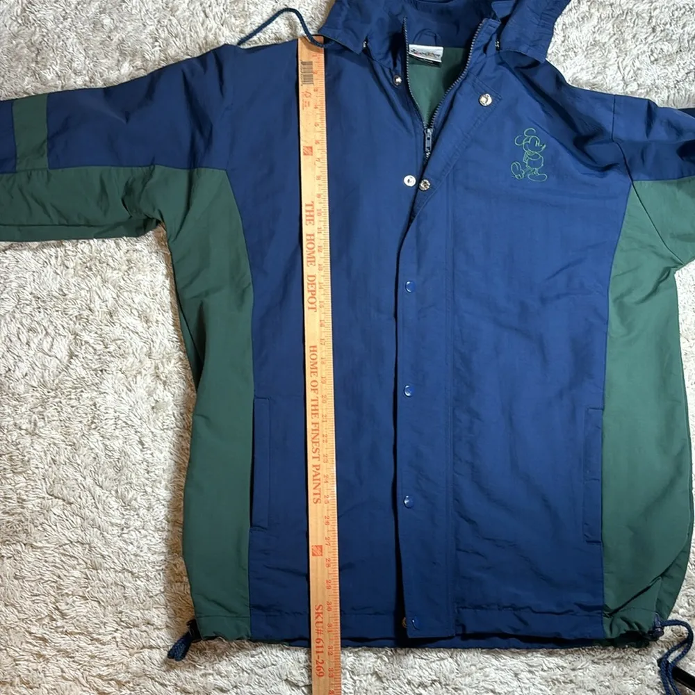 Walt Disney World Women's Jacket, Detachable Hood, Lined, Green/Navy, Size LG Green - Image 15