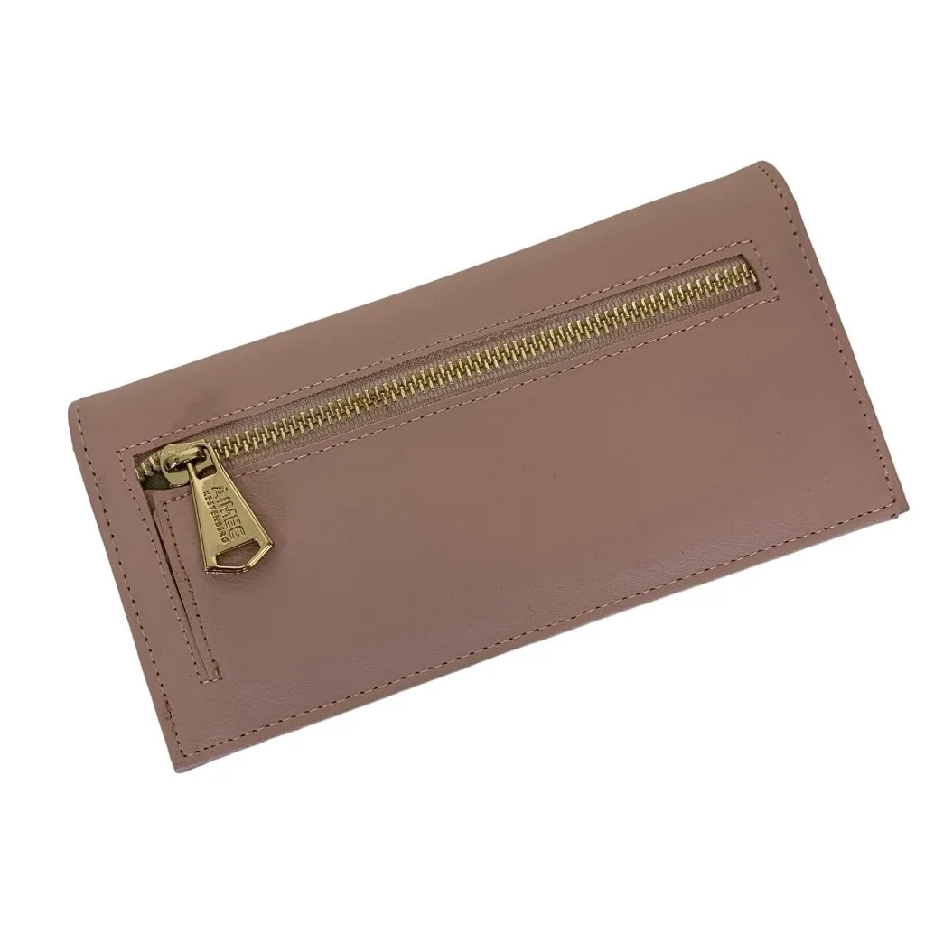 Aimee Kestenberg Wallet Pink Leather‎ Modern Chic Accessory - Image 3