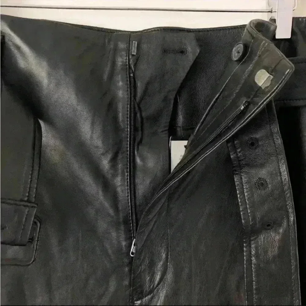 $998 NWT Polo Ralph Lauren High-rise Straight Leather Pants Sz 6 - Image 9