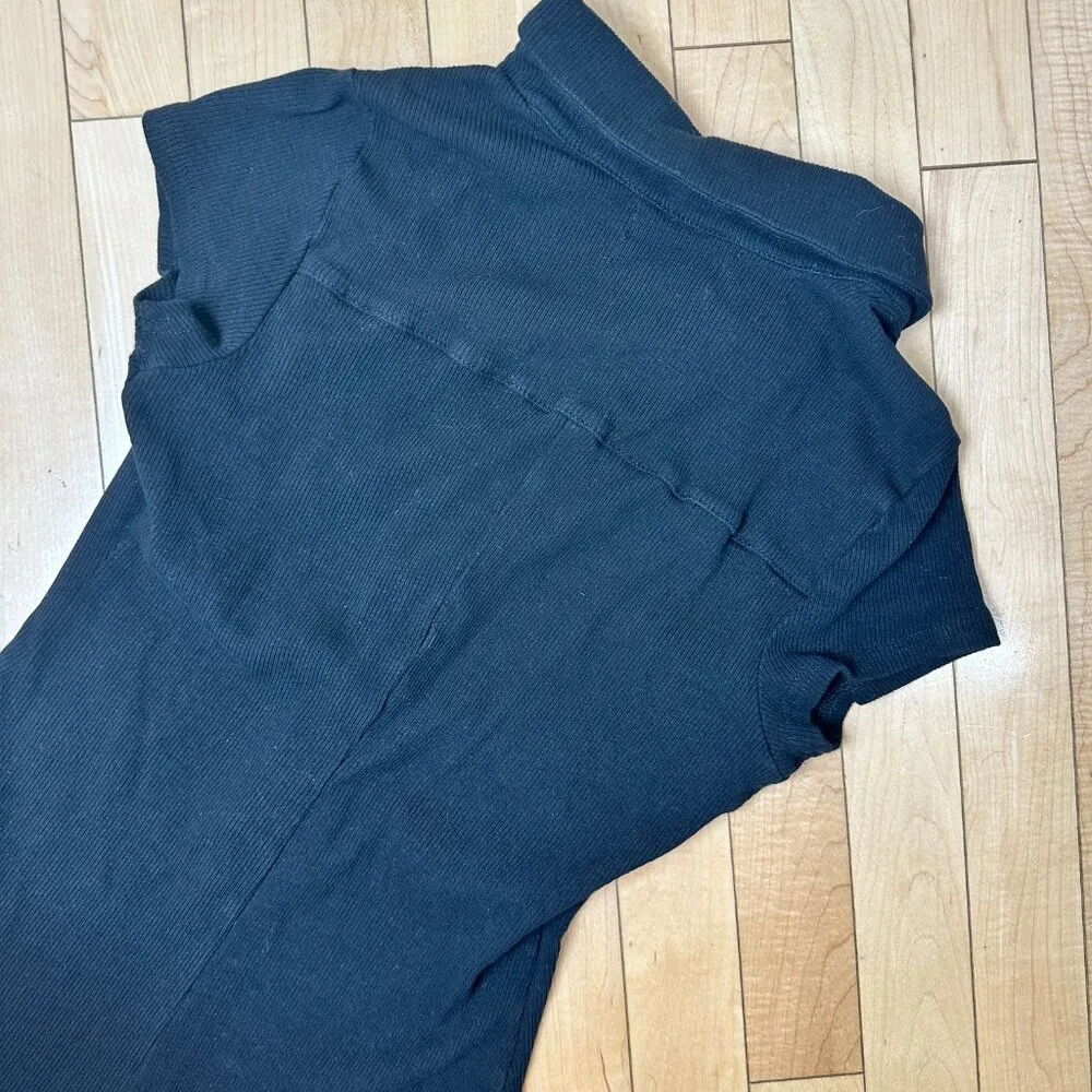 URBAN OUTFITTERS Ribbed Shorts Romper Jumper Onesie w Collar & V Neck - size XS - Image 12