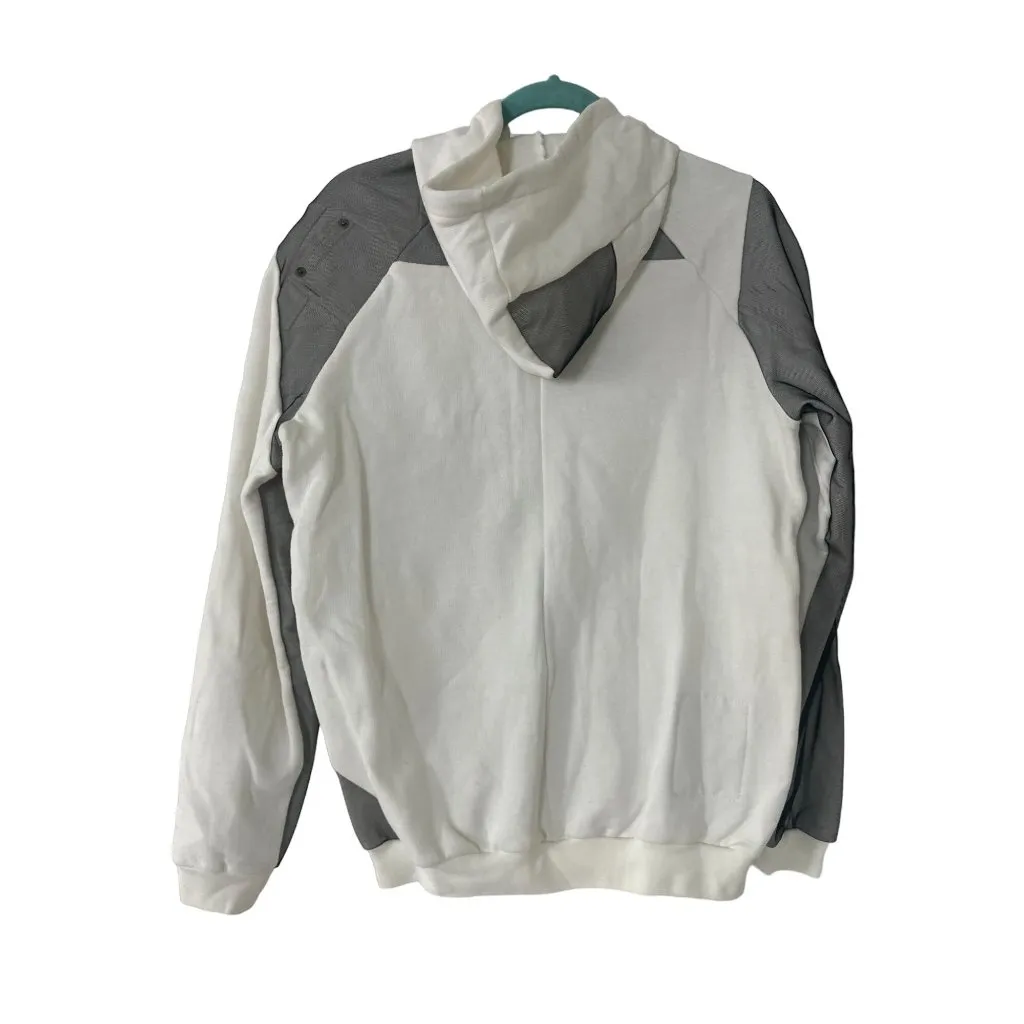 QBISM Quentin Nghiem Vintage Denim Patchwork Zip Up Hoodie Sz M NEW Gray Size M - Image 7