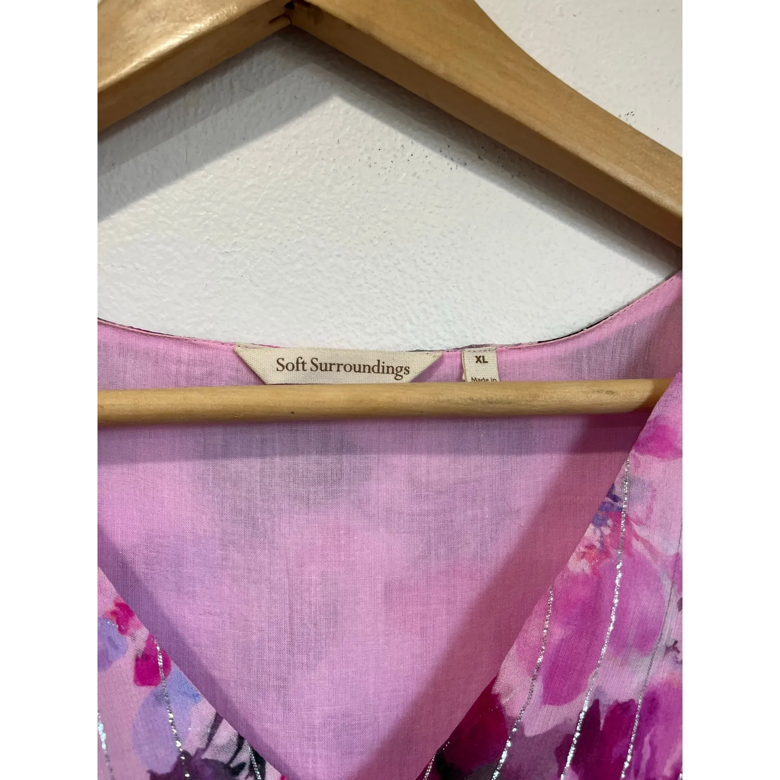 Soft Surroundings Floral Maxi Dress Flowy Romantic Boho Cottagecore XL - Image 9