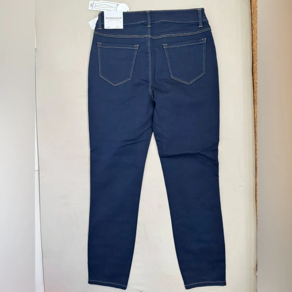 WORKSHOP Republic Womens Size 6 Darkwash Skinny Jeans Ankle Stretch Modern - Image 4