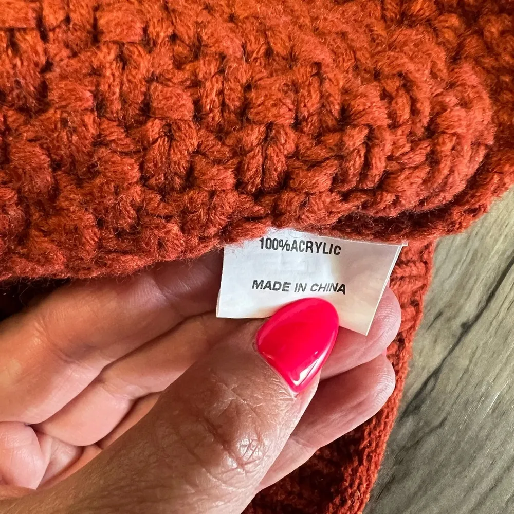 Zesica Burnt Orange Knit Sweater size XL - Image 3