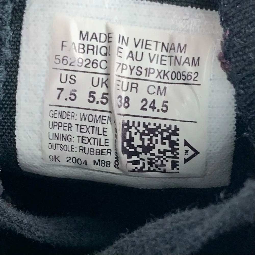 womens black  all-star canvas CTAS Platform low top shoes size 7.5 - Image 9