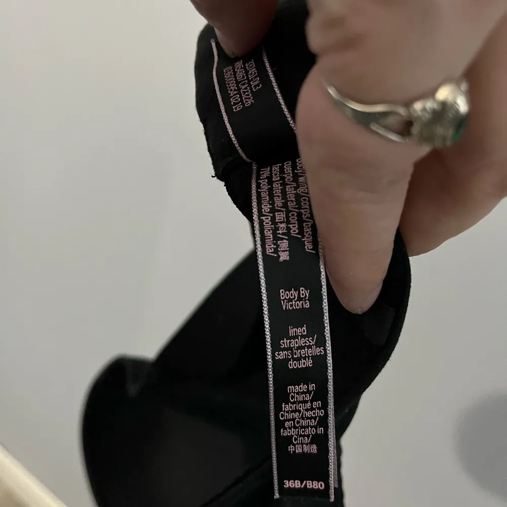 Victoria’s Secret VS Body by Victoria black lined strapless bra size 36B - Image 6