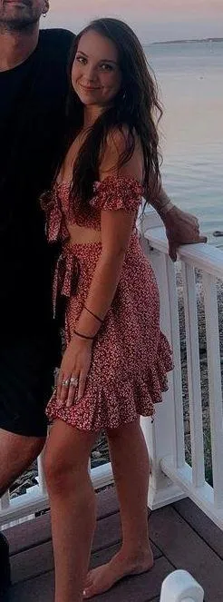 SheIn Red Floral Two Piece Skirt Set  - Image 7