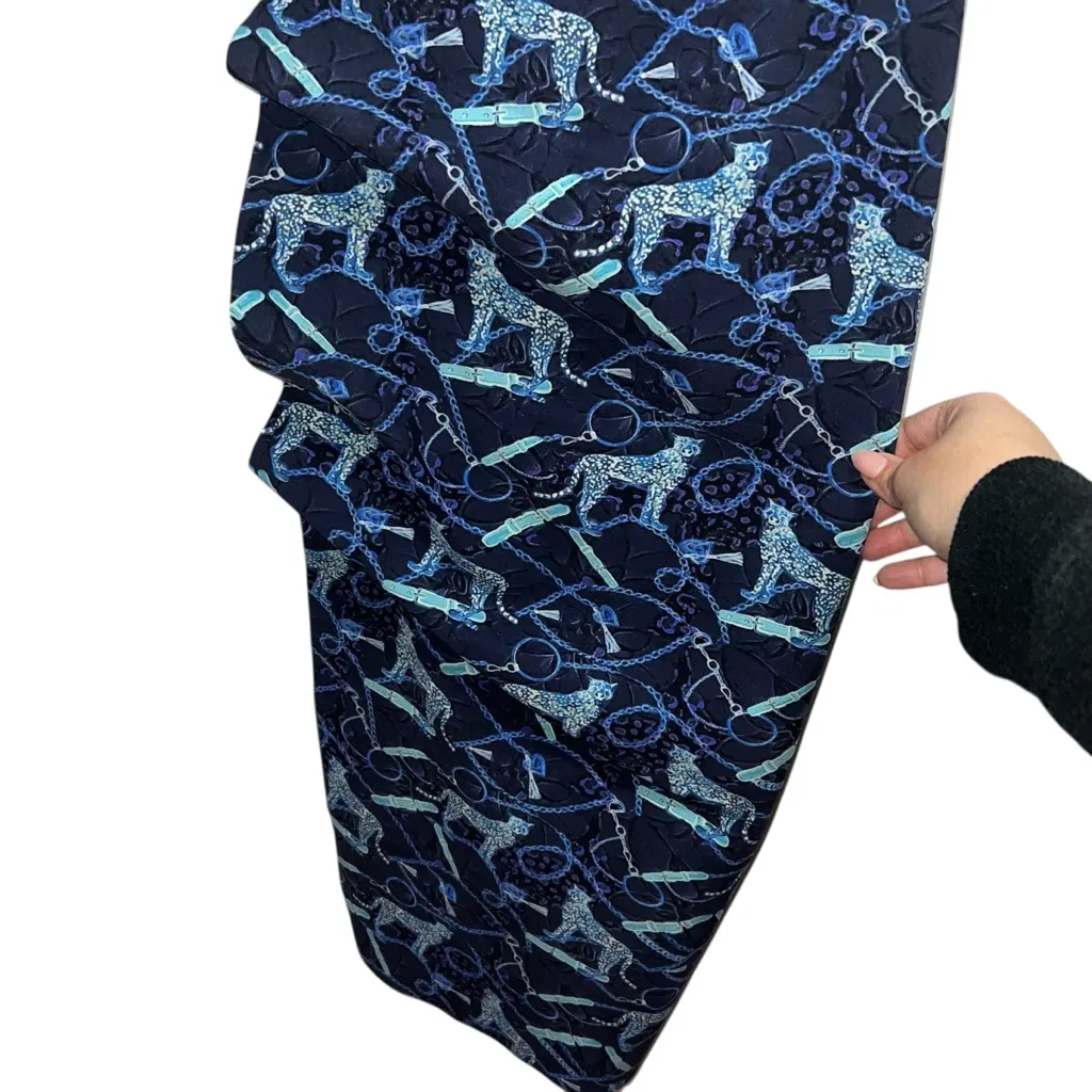 NWT Chiara Boni La Petite Robe Hiroko 1 Shoulder Midi Dress Chat Classique Blue - Image 8