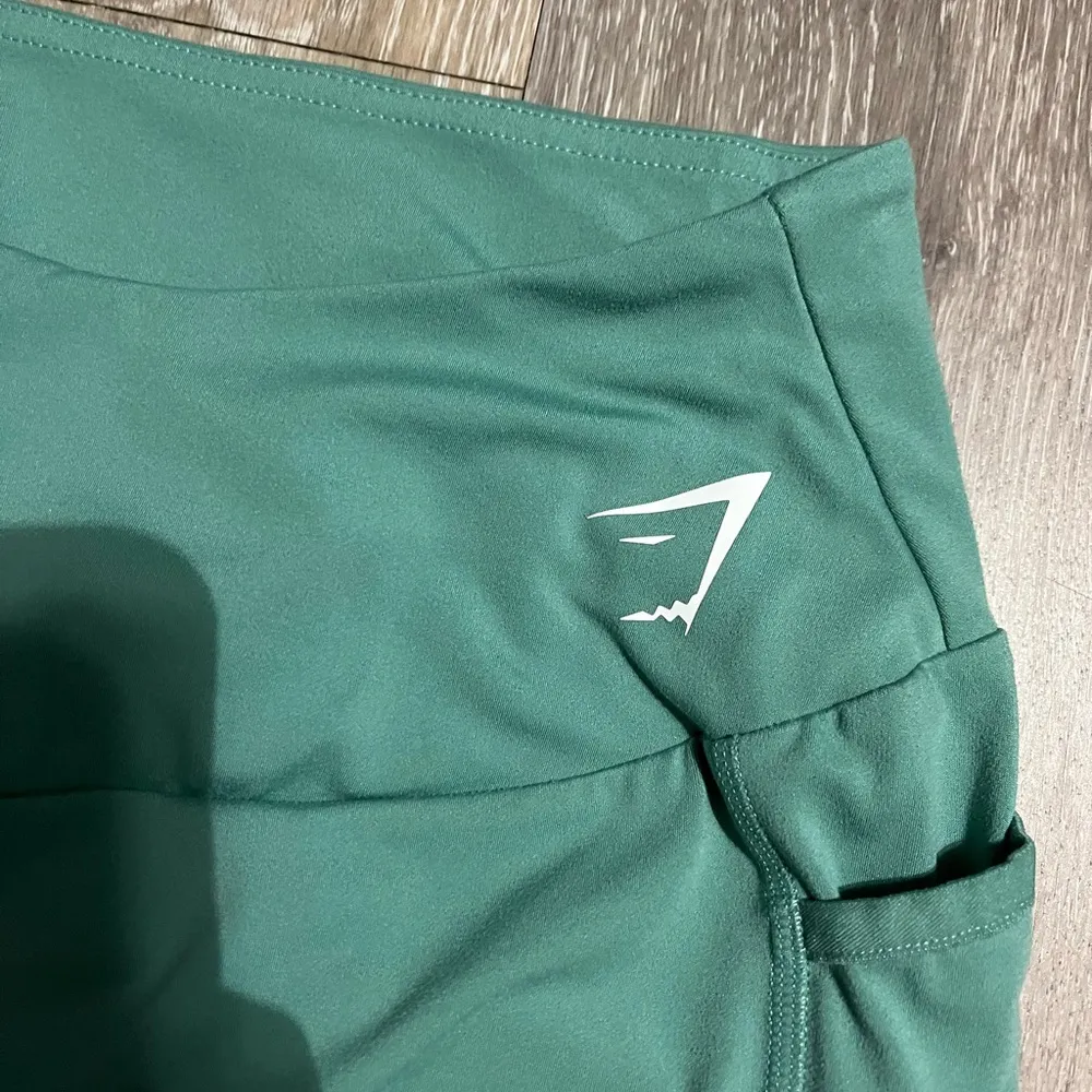 Gymshark Training Mesh Pocket Leggings Jade Green Athletic Size Medium - Image 5