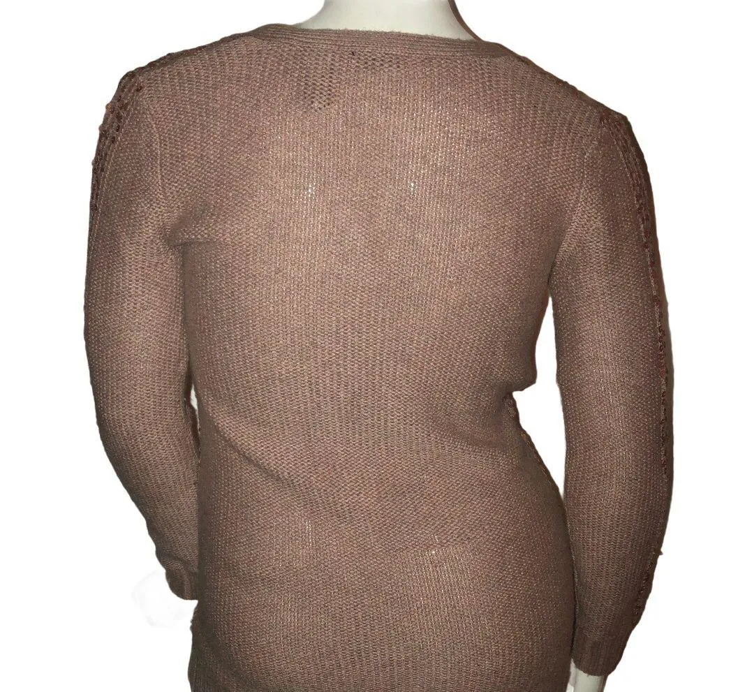 Sequined Wool Blend Cardigan - Image 4