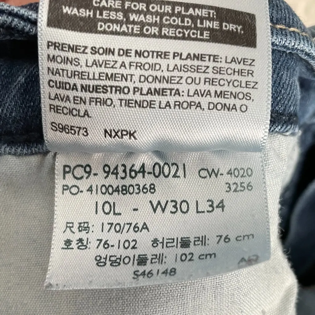 Signature Levi Strauss Mid Rise Bootcut Jeans Women’s 10 W30 L34 Distressed Blue - Image 9