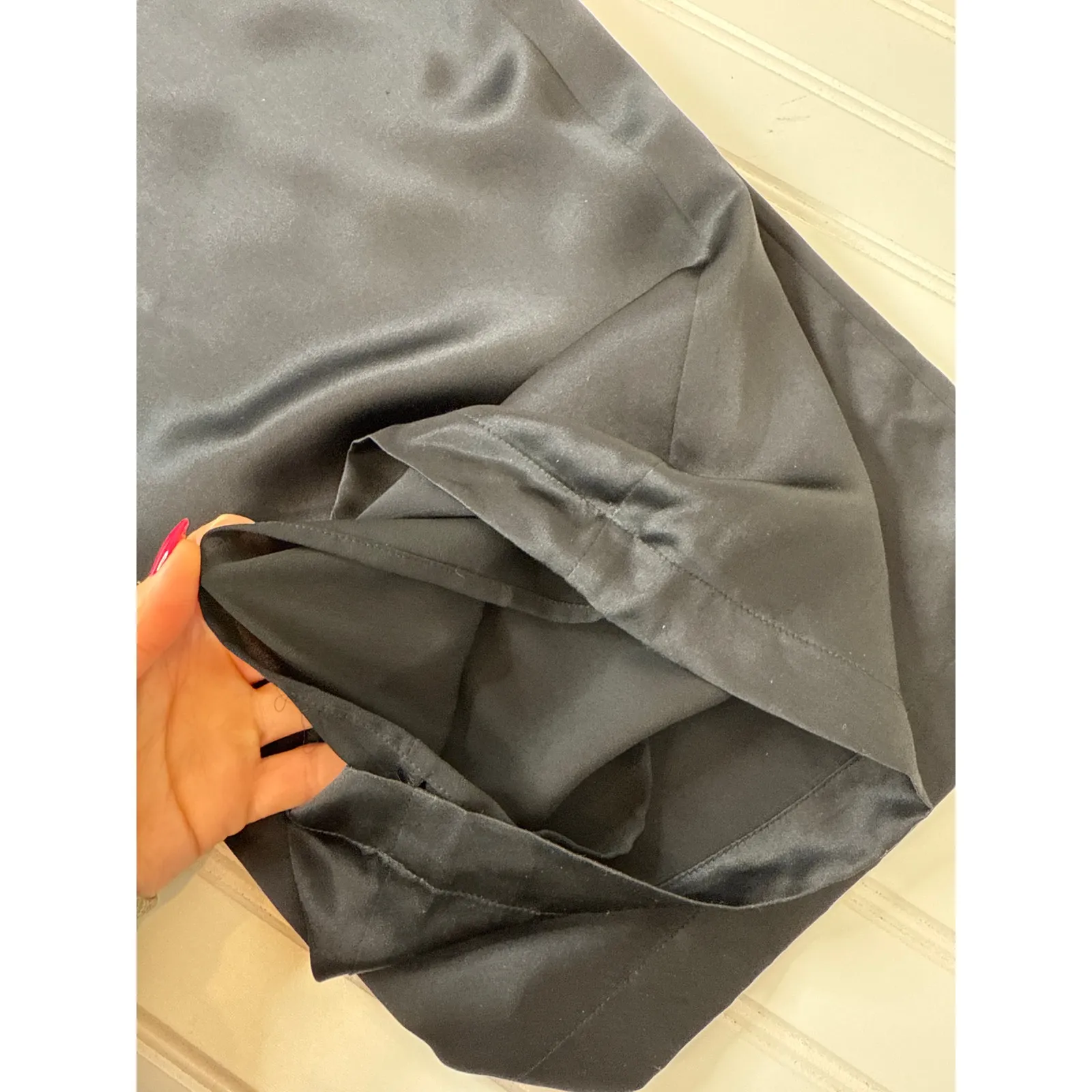 NWOT L’AGENCE Lucinda Jumpsuit Black V-Neck Sleeveless Silk Party NO BELT Size S - Image 7