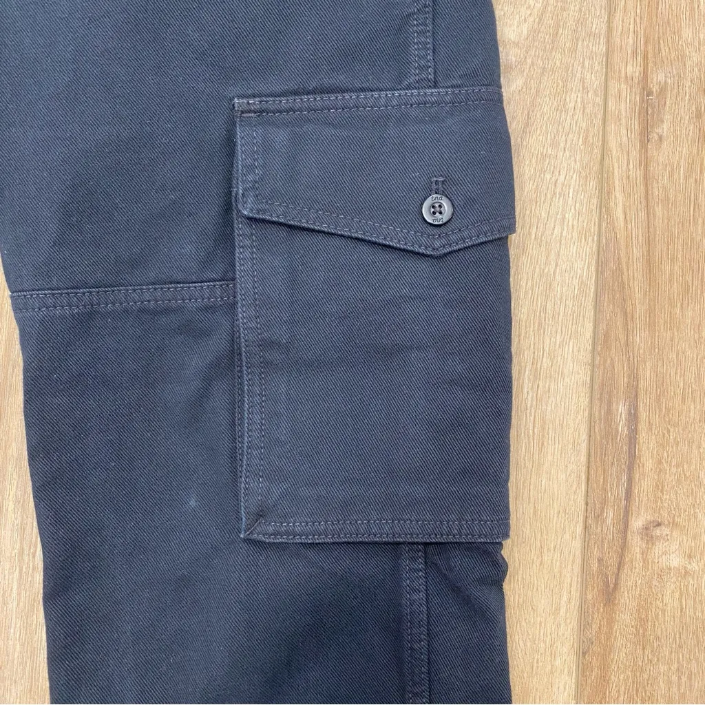 🌟ARITZIA🌟 TNA TROOP COTTON CARGO PANTS WIDE LEG BLACK SZ 4 - Image 4