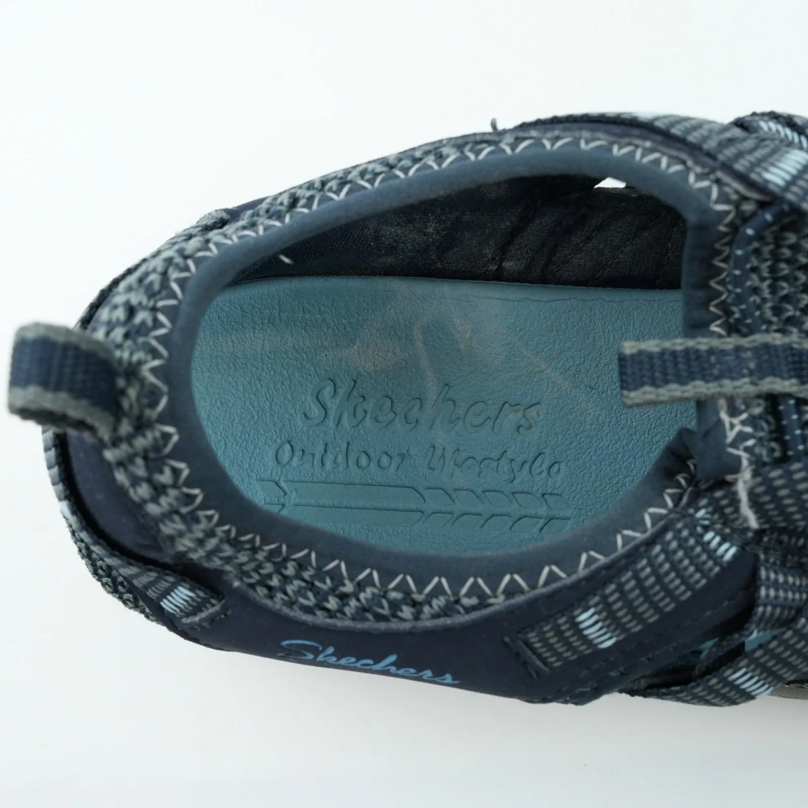 Skechers Reggae Fest Athletic Walking Shoes Womens 7 Blue Outdoors 49589 - Image 10