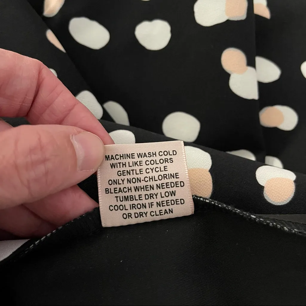 NWT Philosophy Women’s Black Beige Polka Dot Print Pencil Skirt  Size 10 - Image 11