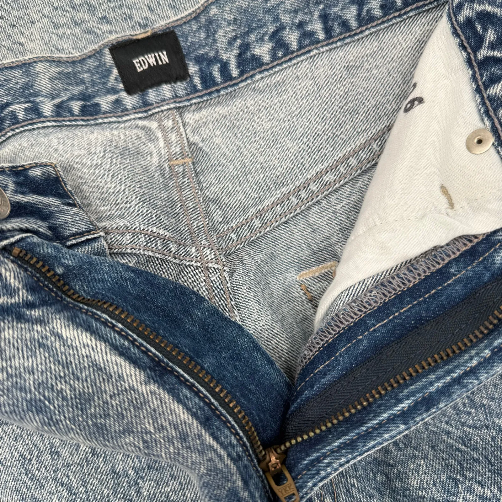 Edwin Jeans Size 26 NWT Anderson Ankle 90s Saturn Acid Wash Denim High Rise Blue - Image 11