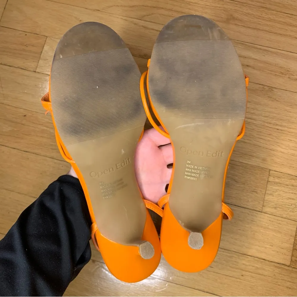 Open Edit Zuri Ankle Strap Sandal in Orange - Size 9 - Image 7