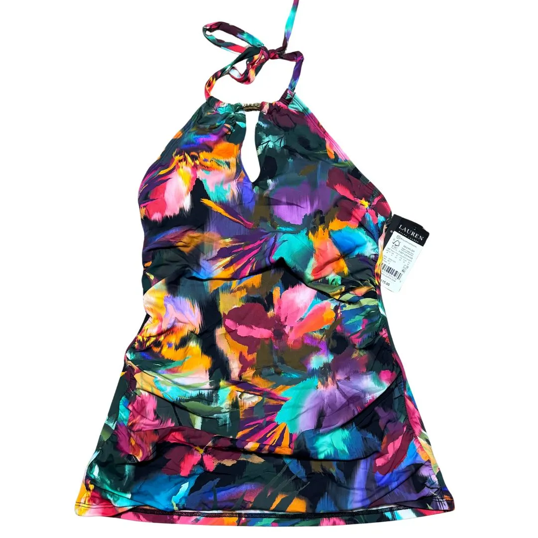 LAUREN RALPH LAUREN Jungle Paradise Tankini Swim Top Hipster Bottom Set NWT 6 4 - Image 6