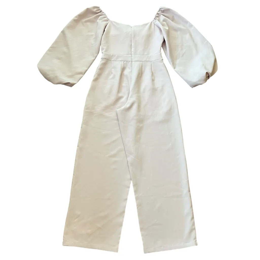 Sister Jane UO Women’s Theatre Bow Balloon Sleeve Jumpsuit Pink Rose Quartz Sz M Size M - Image 8