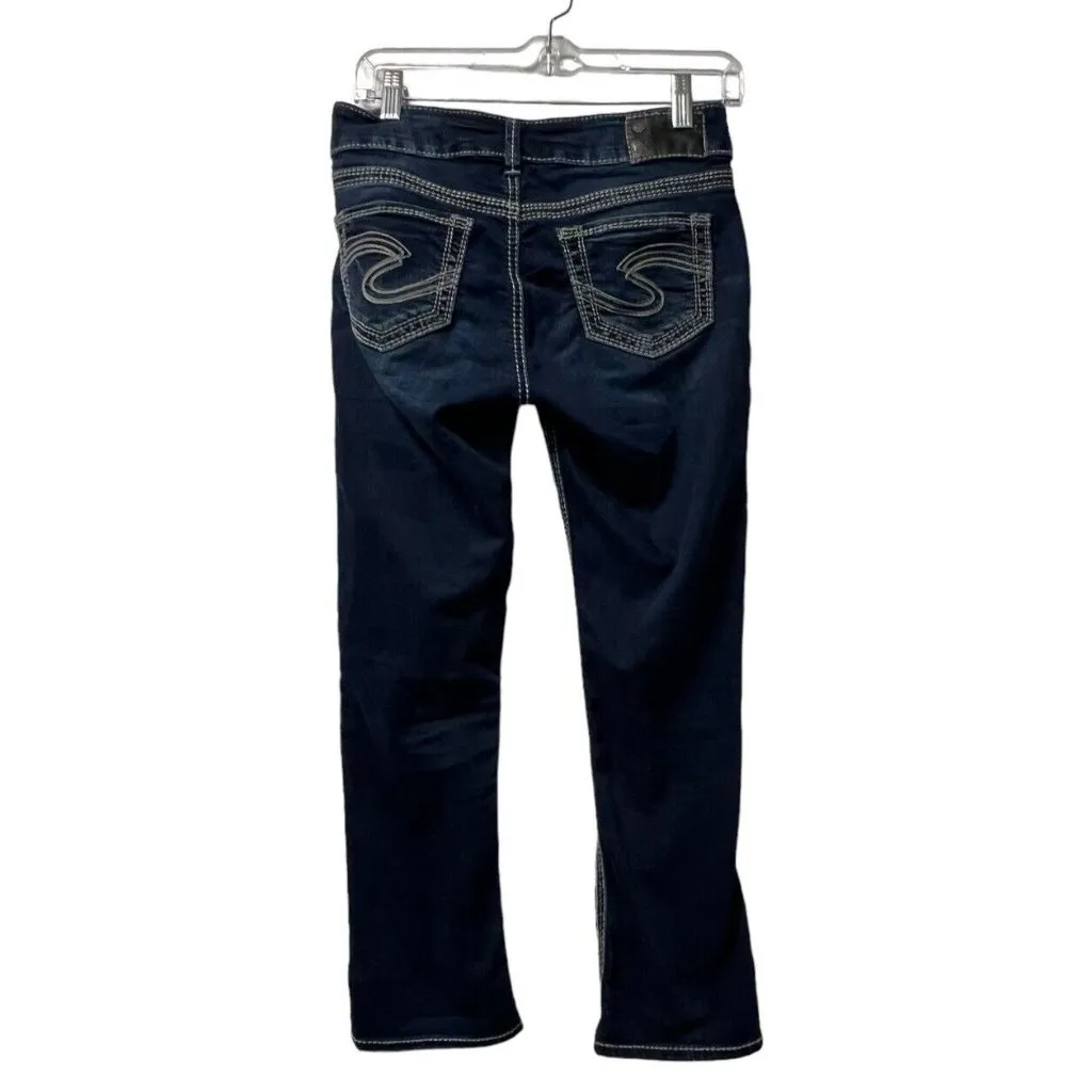 Silver Jeans‎ Suki Capri Denim Cropped Jeans Size W26 Stretch Preppy City Party - Image 2