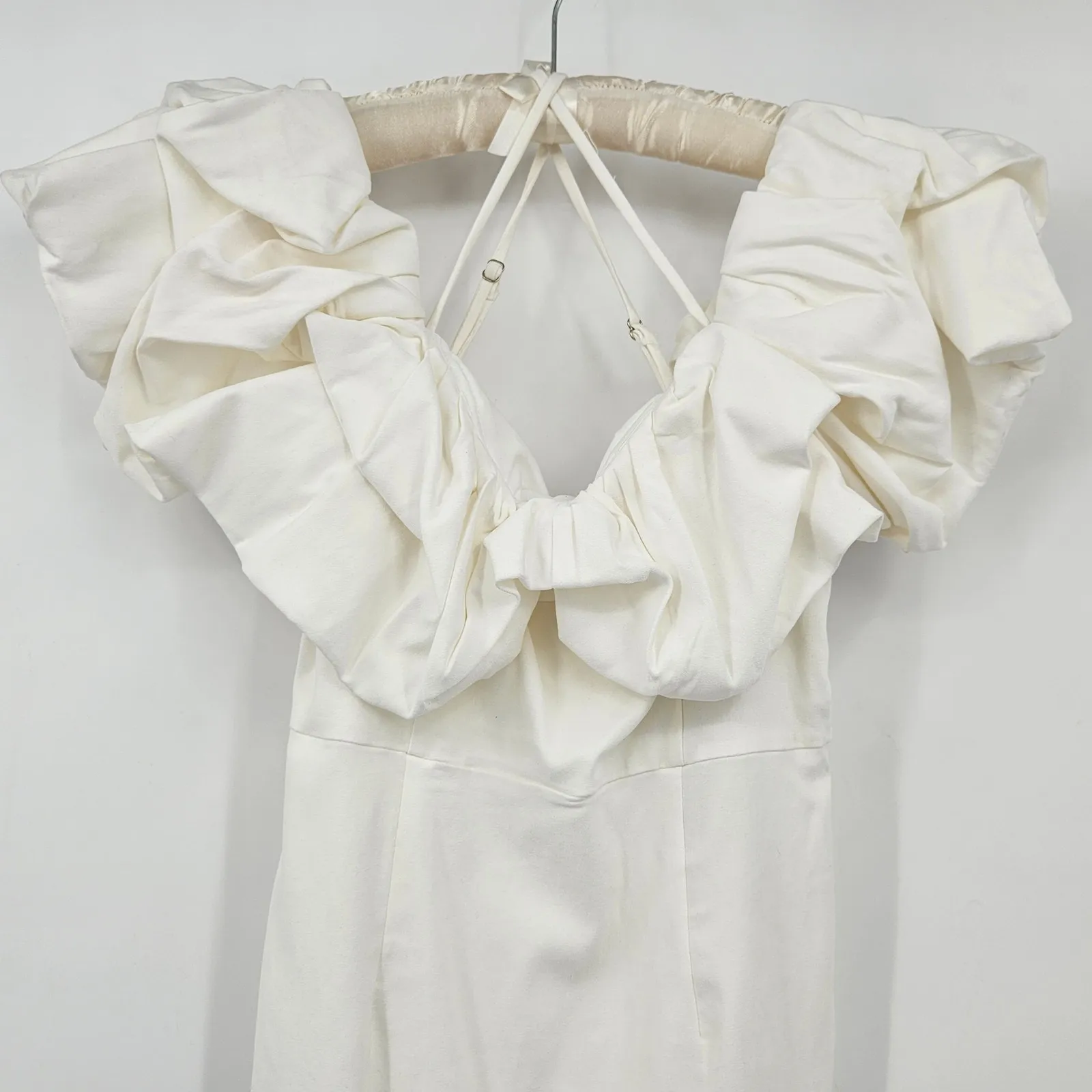 DO+BE  White Ruffle Sleeve Mini Dress - Large‎ NWT - Image 5