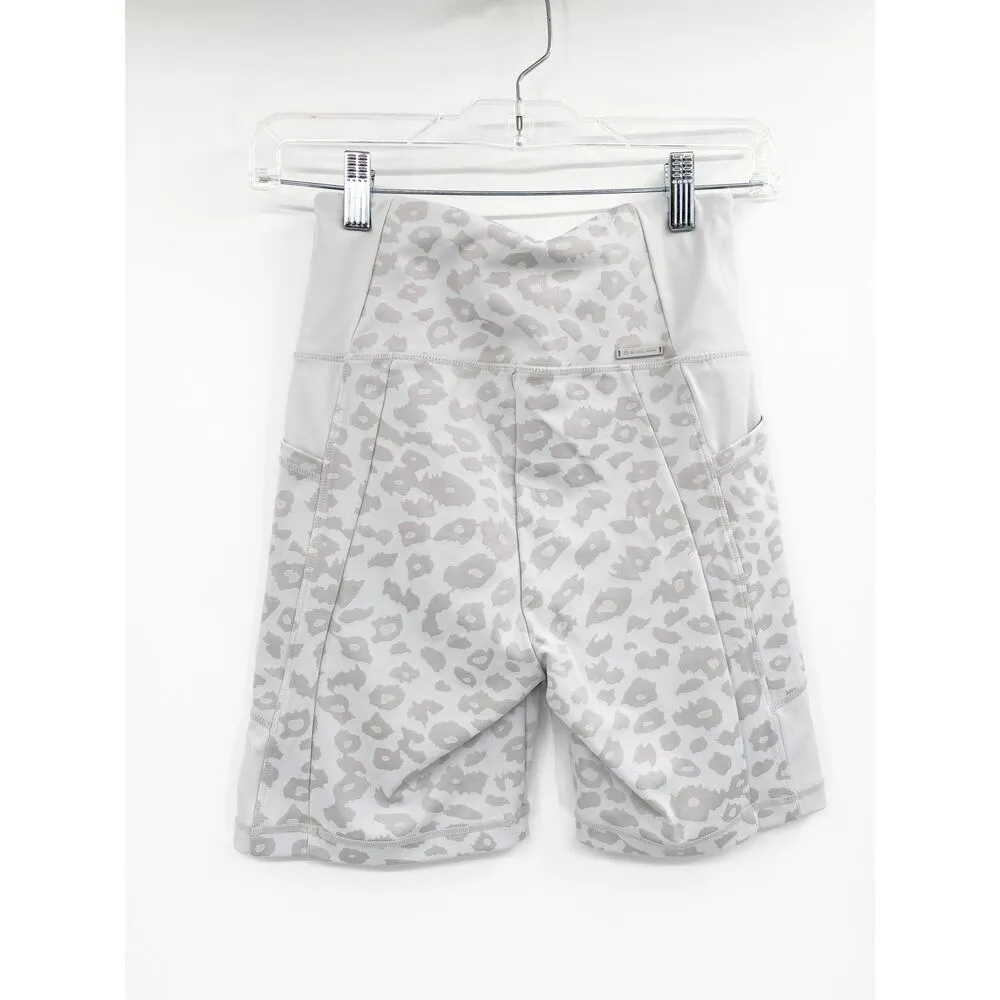 Blanc Noir Yolo Bike Shorts Gray Leopard Vapor Size S - Image 4