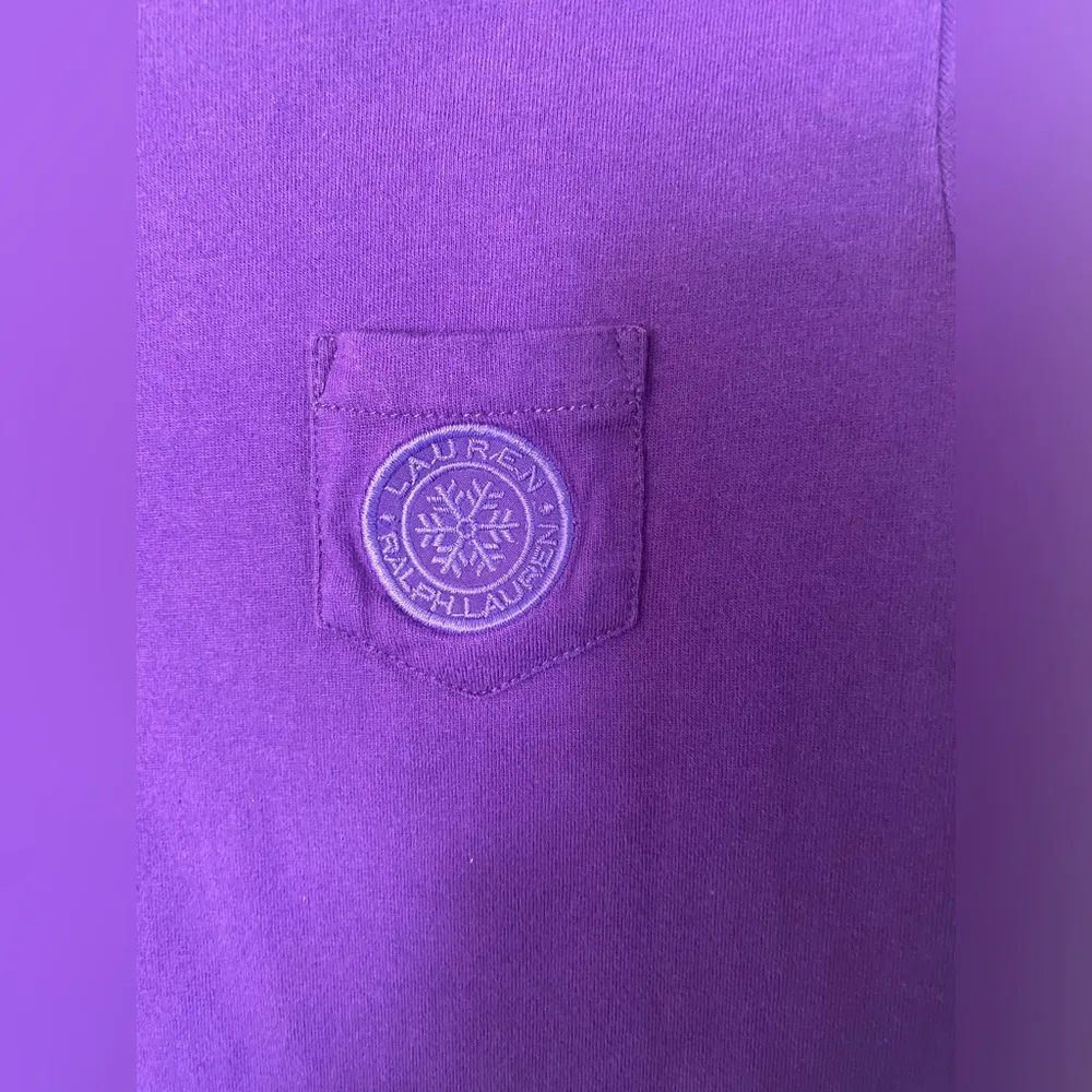 Ralph Lauren Active Top T Shirt Purple Long Sleeve Purple Patch M READ DESCR Size M - Image 4