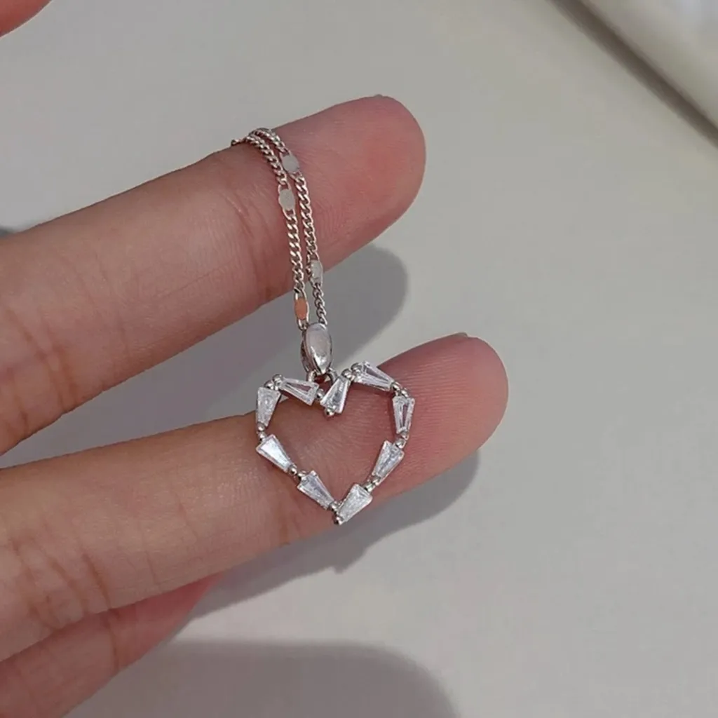 Heart Necklace Silver - Image 3