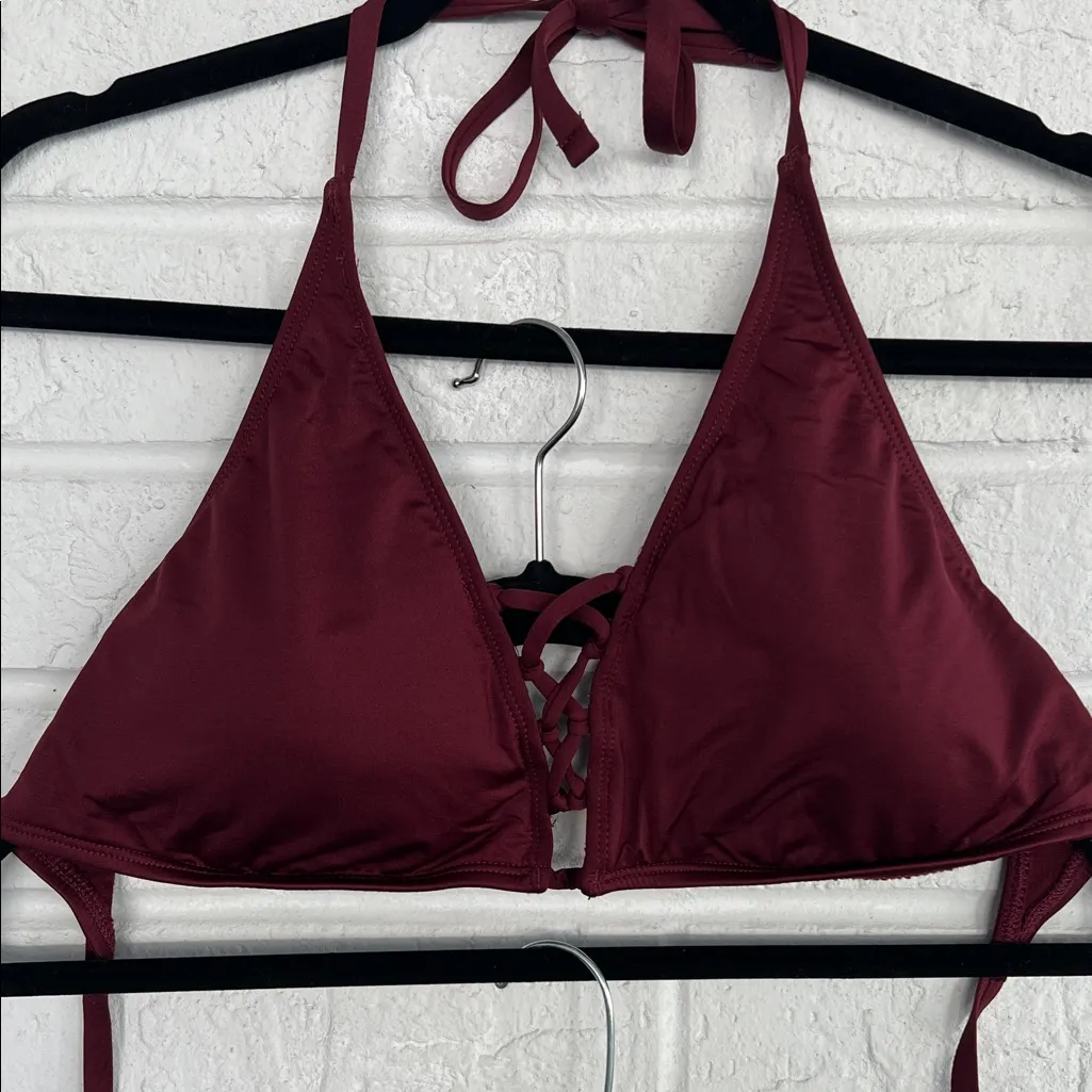Massimo Burgundy Halter 2 pc Bikini Set Red Size undefined - Image 2