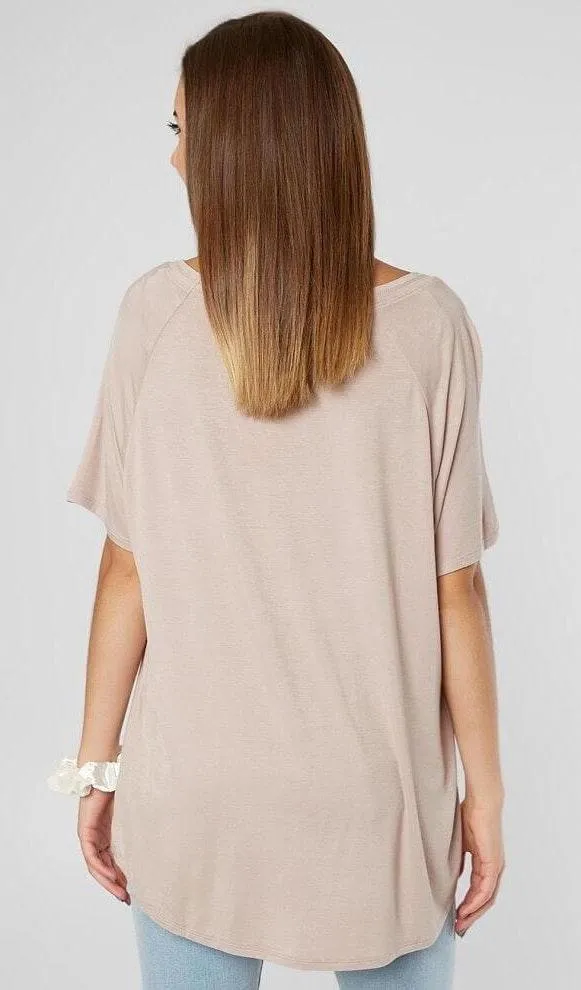 Double Zero V-Neck Tee Burnt Orange - Image 2