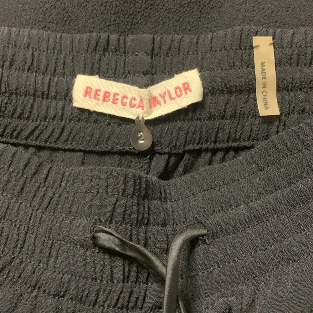 Rebecca Taylor Wide Leg Lightweight Trouser Pull On Pants Size 2 - Image 3