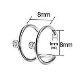 Set Of Stainless Steel Cartilage Ear Cuffs (Double - Image 3
