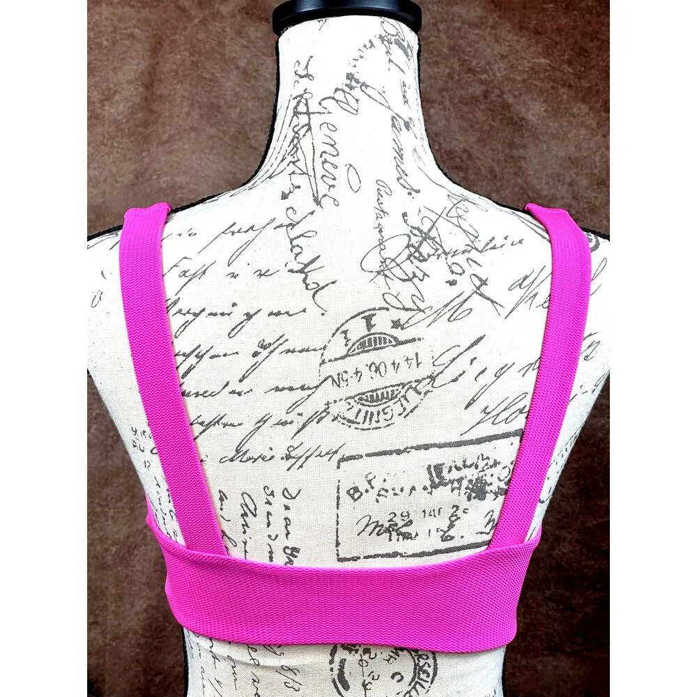 Knot Twist Andie Swim The Portofino Bikini Top Neon Pink size XS - Image 8