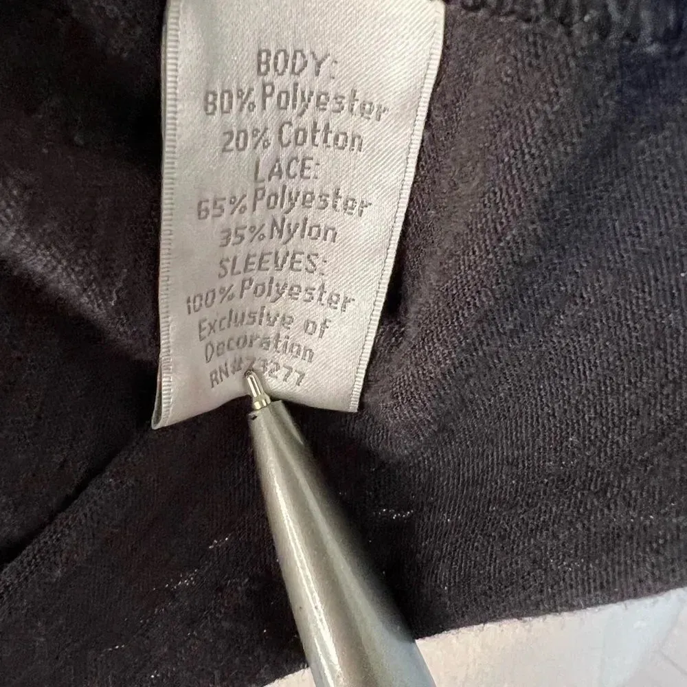 Lauren Conrad black top with flutter sleeves Size medium - Image 8