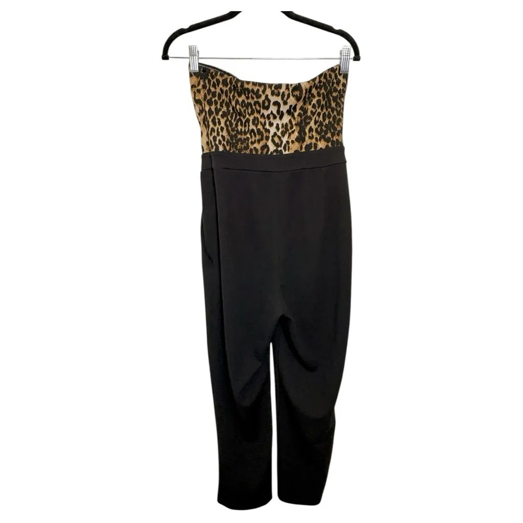 Express Y2K Leopard Sweetheart Strapless Jumpsuit Baddie Night Out Size 4 - Image 3