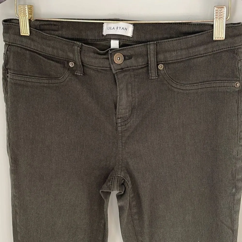 Lila‎ Ryan Louise Mid Rise Jeans. Skinny. Size 29. Olive green. - Image 6