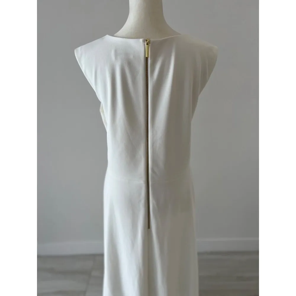 Calvin Klein Women's Sleeveless Seamed Midi with Flounce Hem Dress size 16 - Image 3