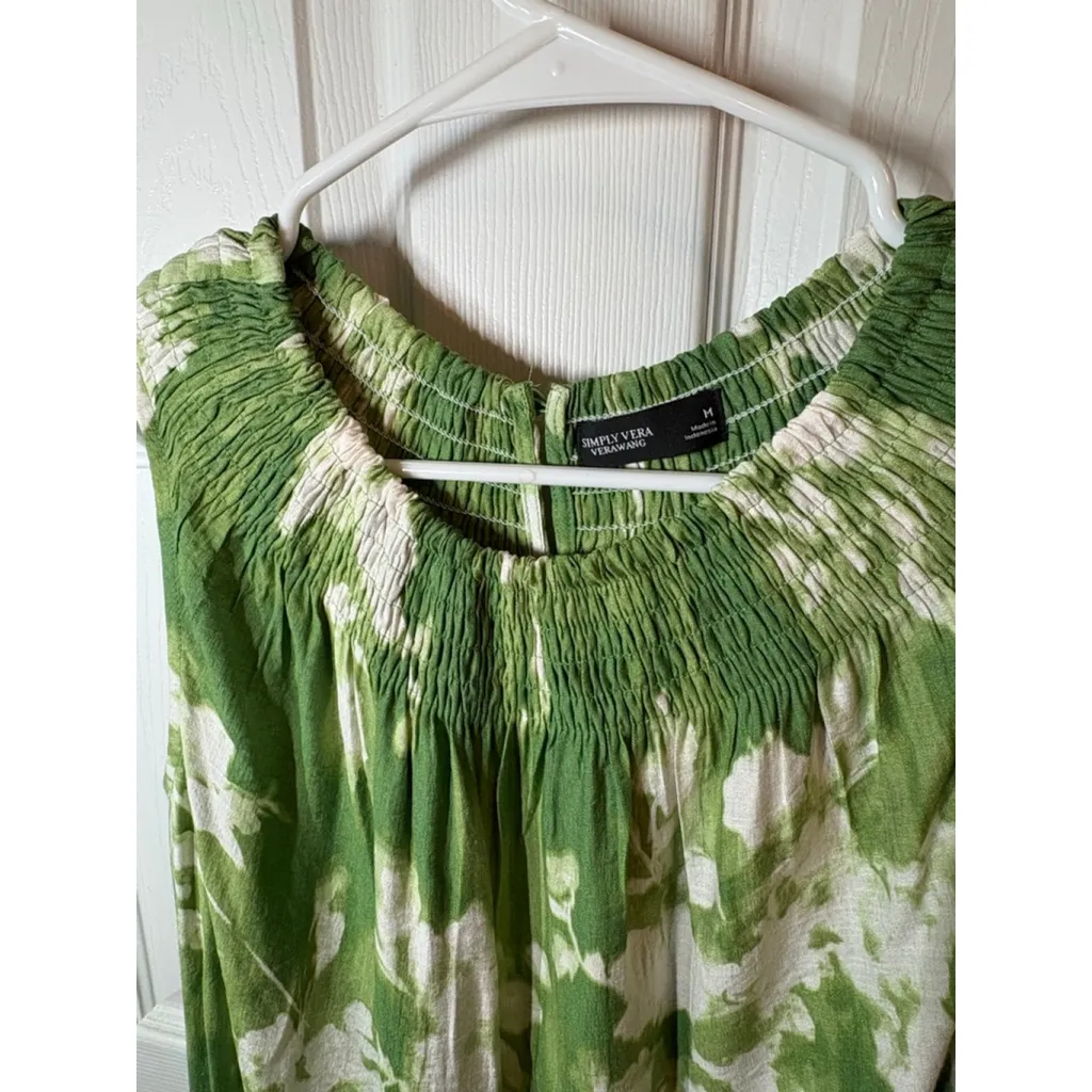 Simply Vera Vera Wang fit and flare midi dress green size M - Image 4