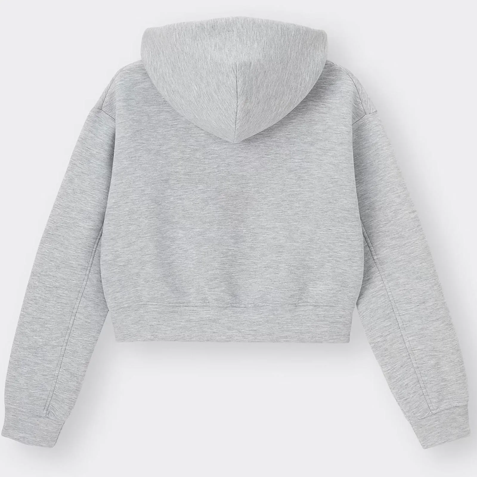 Uniqlo GU Double Face Sweat Full-Zip Cropped Hoodie NWT Gray Small - Image 4