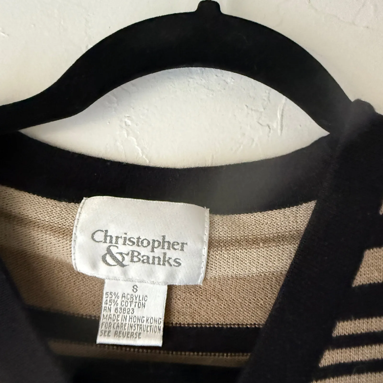 Christopher Banks Vintage Y2k Striped Button Up Cardigan S Whimsigoth Grunge - Image 6