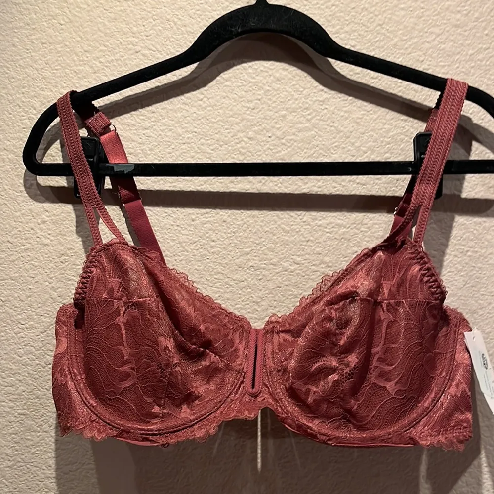 New Auden 38D Unlined Balconette Underwire Bra mulberry Color Pink Size undefined - Image 5